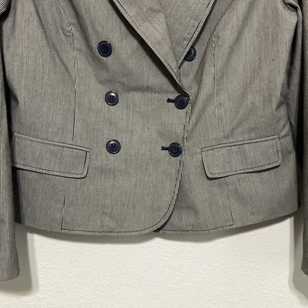 Pendleton Gray Double-Breasted Blazer Jacket Size… - image 3